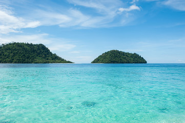sea beach blue sky sand sun daylight relaxation landscape ,Thailand