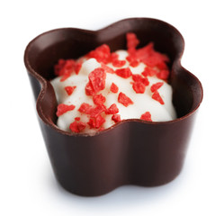 Chocolate candy, isolated on white