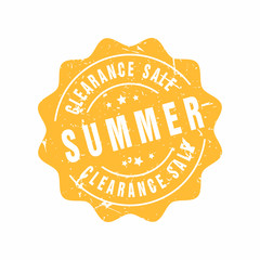 Vector Summer Icon Clearance Sale Rubber Stamp