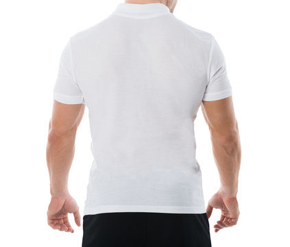 Rear View Midsection Of Man In Casuals