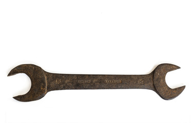 Old rusty big wrench