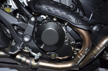 Obraz na płótnie Canvas Detail of motorcycle engine.