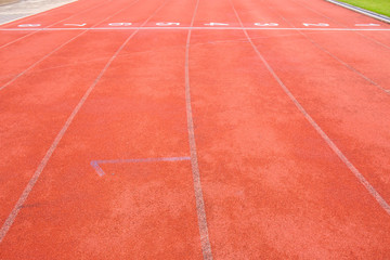 Start point with number of running track.