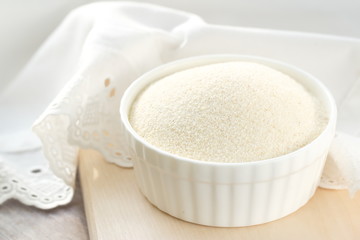 Semolina in a bowl