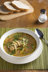 Chicken soup with noodles