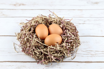 Raw Organic Brown Eggs