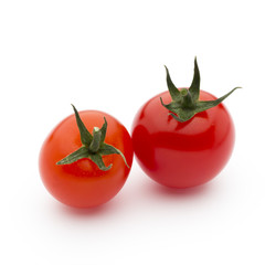 Tomato on the white background.