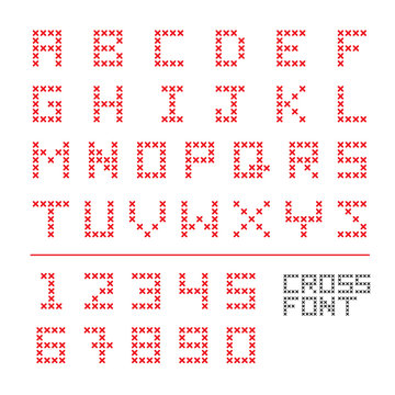 CROSS FONT
cross stitch fonts and numbers are ready to use as font, text line or head line.