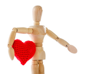 Love confession with wooden dummy