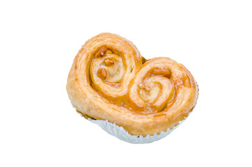 Danish bun isolated over white background