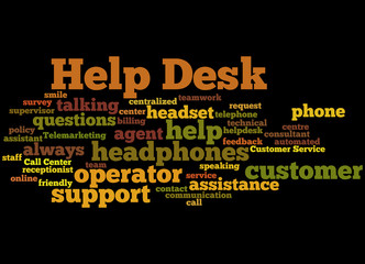 Help Desk, word cloud concept 4