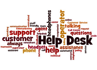 Help Desk, word cloud concept 5