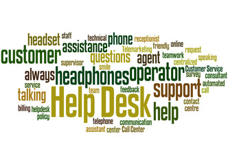 Help Desk, word cloud concept 7