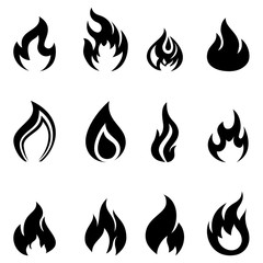 Fire icons set