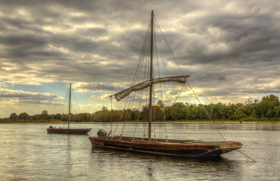 Wooden Boats on Loire Valley