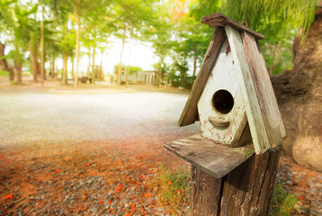 Old White bird house