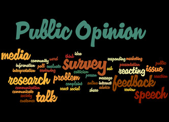 Public Opinion, word cloud concept 2