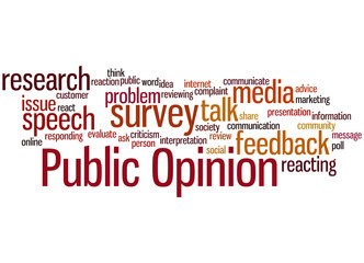 Public Opinion, word cloud concept 3