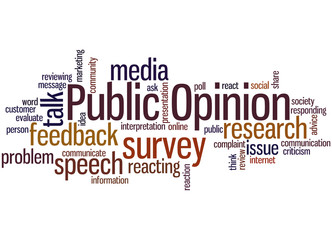 Fototapeta premium Public Opinion, word cloud concept