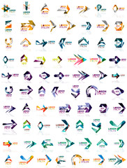 Paper style arrow logos