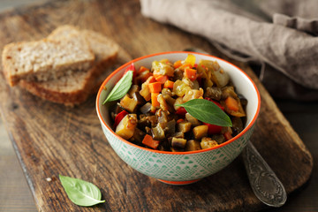 vegetables ratatouille in bowl