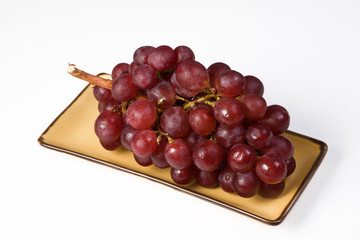 grape on white background,red grape