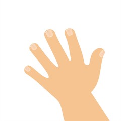 Ilustraci&oacute;n aislada de mano de una persona cauc&aacute;sica