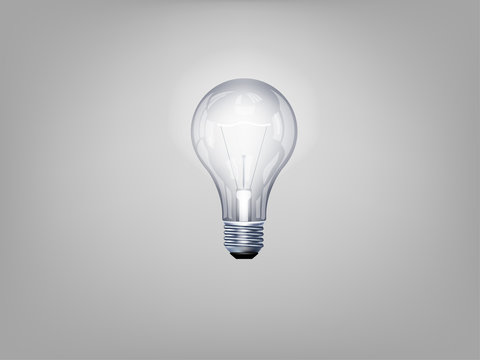 beautiful realistic illustration of light bulb