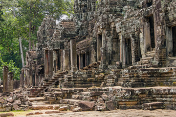 The ruins of Angkor Thom Temple in Cambodia