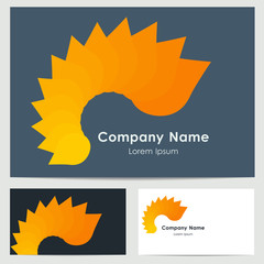 Logo design, business card template