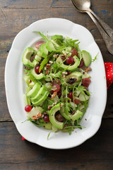 salad avocado with grapes