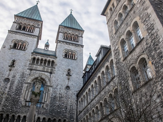 Obraz premium Low angle view of elegant church buildings