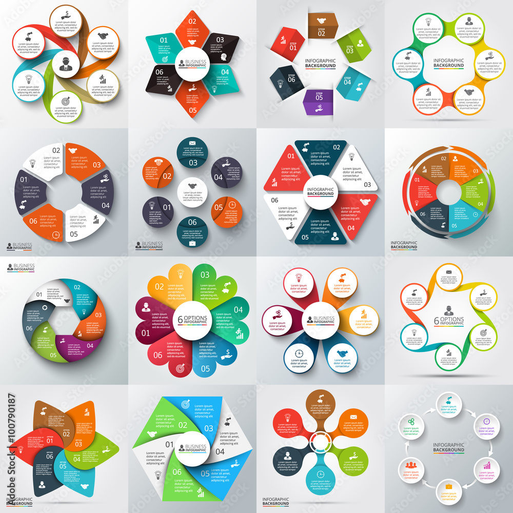 Poster Big set of vector elements for infographic.