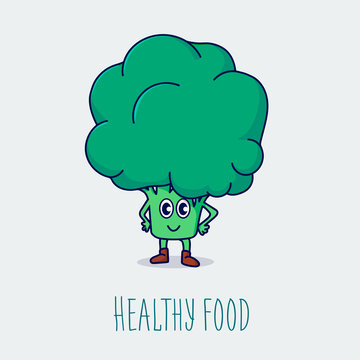 Broccoli smile. Healthy food