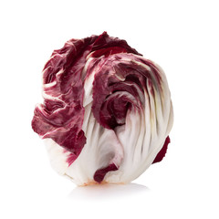 Radicchio, red salad isolated on white