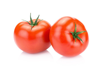 Red Tomatoes on white background