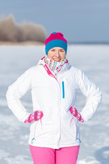 Woman in ski jacket