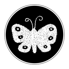 Simple doodle of a butterfly