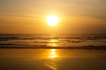 Nobody on Beach at Andaman Sunset.