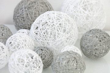 Delicate handmade balls for decoration