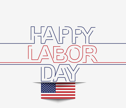 Vector text illustration for labor day.