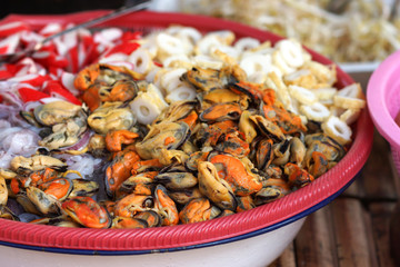 Raw seafood