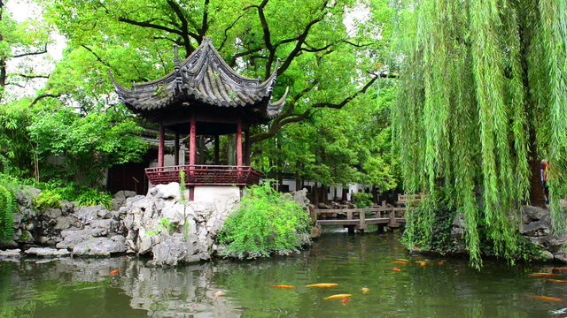 Traditional Chinese private garden - Yu Yuan, Shanghai, China