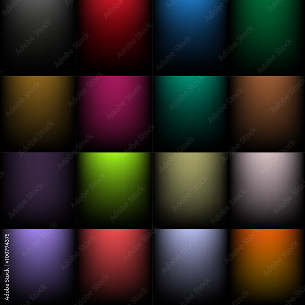 Canvas Prints set of colored backgrounds with a radial gradient