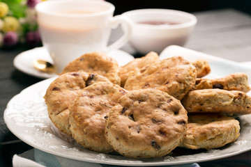 Baked English biscuits