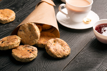 Baked English biscuits
