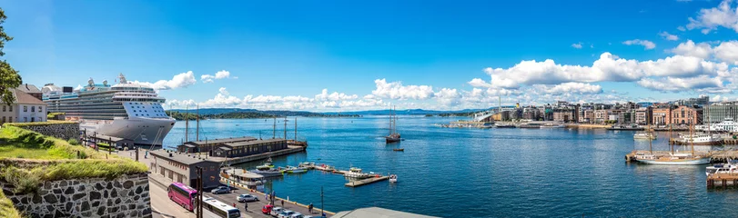Foto op Plexiglas Oslo skyline and harbor. Norway © Sergii Figurnyi