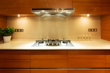 interior of luxury kitchen
