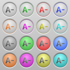 Decrease font size plastic sunk buttons