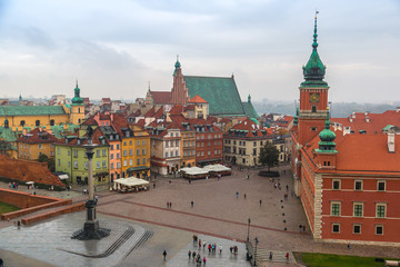 Obrazy na Szkle  Panorama Warszawy